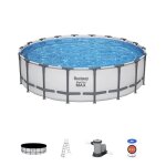 Kit piscine hors sol tubulaire bestway - steel pro max - 549 x 132 cm - rectangulaire (inclus filtre ...