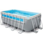 Kit piscine hors sol tubulaire intex - pris frame - 400 x 200 x 122 cm - rectangulaire (pompe + accessoires) ...