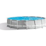 Kit piscine hors sol tubulaire intex - pris frame - 457 x 107 cm - ronde (pompe bche tapis de sol et ...