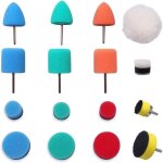 Kit de polissage - mini set 16pcs - �ponge 15mm et 25mm - auto - adh�sif - pour voiture