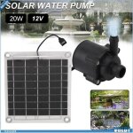 Kit pompe eau solaire - v geby - 20w - dbit rglable - panneau en silicium monocristallin - cologique ...
