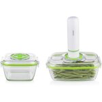 Kit pompe �lectrique sous vide - woopso - 2 bo�tes en verre - 11 l & 07 l - blanc transparent