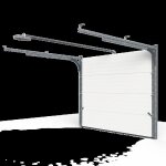 Kit porte de garage onil sectionnelle 2 tlcommande moteur: life 200cm x 240cm blanc - finition lisse ...