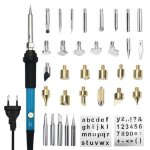 Kit de pyrogravure sur bois - ynkkvre - temprature rglable - 35 pices - pour adultes - mixte