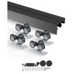 Kit de quincaillerie pour porte coulissante - vevor - 1219 mm - pour systme 2 portes pour paisseur ...