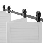 Kit quincaillerie de porte grange coulissante pliante - duoku - 1626 mm - rail simple robuste - montage ...