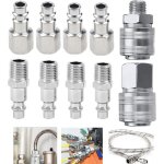 Kit de raccords de compresseur pneumatique europ�en � connexion rapide 1 / 4 bsp 10 pi�ces