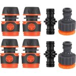 Kit de raccords pour tuyau d?arrosage - xvx - 8 pcs - plastique abs - installation facile - durable