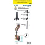 Kit raccordement avec coudes pour po�le � pellets ? acier noir 12 mm �100