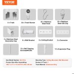 Kit de rail de rideau plafond pliable - vevor - 27 mtres - systme de rails de plafond coulissants pour ...