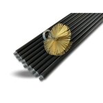 Kit ramonage classique 150 mm 126 m (9 cannes noires 17 mm creuses) hrisson acier plat conduits non ...