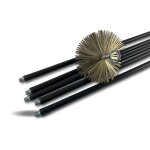Kit ramonage classique 180 mm 7 m (5 cannes noires 17 mm creuses) hrisson acier plat conduits non ...