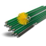 Kit ramonage pro �125 mm 12 m (9 cannes vertes �18 mm creuses) h�risson synth�tique ressort conduits ...