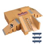 Kit de rampe de skate park pour skateboard à doigts accessoires dentraînement durables et ultimes 1 Kit de rampe de skate park pour skateboard à doigts accessoires dentraînement durables et ultimes 1
