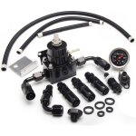 Kit r�gulateur de pression de carburant efi - noir - 0 - 100 psi avec manom�tre et raccord de conduite ...