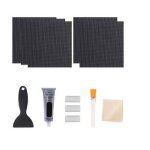 Kit de r�paration trampoline patchs carr�s ronds rectangulaires colle �tanche outils inclus