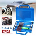 Kit de r�paration tubeless non sp�cifi� 11pcs outils de r�paration compatible voiture couleur bleue