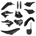 Kit de restylage moto - polisport - yamaha yz 125 / 250 - plastiques noirs - protection tout - terrain ...