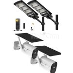 Kit robicam 2 camras solaires + 2 lampes solaires 180w ? scurit et clairage autonomes