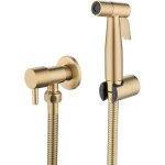 Kit de robinet bidet shattaf en acier inoxydable pulv�risateur dor� hygi�nique facile � installer pour ...