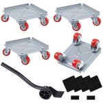 Kit de roulettes pivotantes � 360� pour meuble charge 900kg kit de d�placement de meuble avec levier