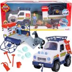 Simba sam le pompier - kit de sauvetage v�t�rinaire voiture tout - terrain avec remorque 15 pi�ces et ...