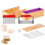 Kit de fabrication de savon fait  la main - vevor - avec bote de coupe en bambou moule en silicone ...