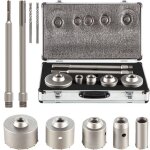 Kit de scie cloche pour bton - duoku - 30 - 100mm sds plus / ensemble de coupe - trous muraux max avec ...