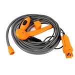 Kit de seau pliant de douche extrieure portable douche de camping 12v douche extrieure alimente par ...