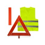 Kit s�curit� moto 2 - en - 1 gilet r�fl�chissant + triangle pliable mallette rangement conforme normes ...