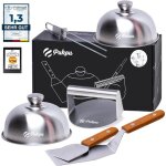 Kit smash burger professionnel ? set 6 pi�ces avec presse spatules cloches et accessoires pour plancha ...