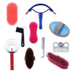 Kit de soins de toilettage pour chevaux 10 pices equestrain brosse trille ensemble doutils de nettoyage ...