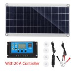 Kit solaire 300 w - panneau solaire flexible module pv monocristallin + contrleur 20 a pour charger ...