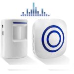 Kit sonnette de porte �lectrique sans fil avec 1 r�cepteur et 1 d�tecteur de mouvement pir alarme s�curit� ...