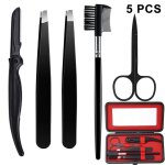 Kit de sourcils pince  piler 5 en 1 pour sourcils ensemble de toilettage professionnel pour sourcils ...