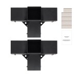 Kit de supports de pergola - duoku - sse2 - acier - 4 voies - noir
