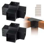 Kit supports de pergola - vevor - 15x15 cm support de poteau bois de menuiserie - pour tonnelles pergolas ...