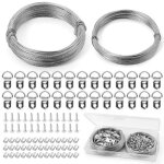 Kit de suspension de 40 m�tres avec 60 anneaux en d 60 vis et 75 manchons � sertir adapt� aux cadres ...