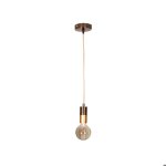 Kit de suspension pavillon cylindrique noir c�ble tissu dor� long. 3m douille e27 noir et dor� - tibelec ...