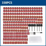Kit de tambour de ponage pour outils rotatifscomprend 338 manchons de ponage en oxyde daluminium pour ...