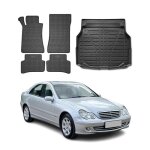 Kit tapis de sol et coffre pour mercedes classe c w203 2000 - 2007 tpe noir Kit tapis de sol et coffre pour mercedes classe c w203 2000 - 2007 tpe noir