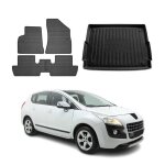 Kit tapis de sol et coffre pour peugeot 3008 2009 - 2016 tpe noir Kit tapis de sol et coffre pour peugeot 3008 2009 - 2016 tpe noir