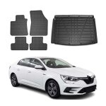 Kit tapis de sol et coffre pour renault kadjar 2015 - 2024 cabine allongée noir Kit tapis de sol et coffre pour renault kadjar 2015 - 2024 cabine allongée noir