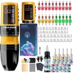 Kit de tatouage sans fil - zvvn - poseidon - 7 rglages - 2 batteries 1800 mah - cran led