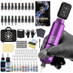 Kit de tatouage v5 kit de stylo de tatouage violet pour maquillage permanent kit de machine de tatouage ...