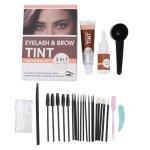 Kit de teinture pour sourcils et cils femme chtaigne