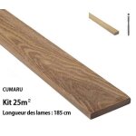 Kit terrasse complet de 25m en bois exotique cumaru longueur des lames 1850mm lambourde et vis inclus ...