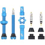 Kit de tige de valve tubeless - wolf tooth - 44 mm - bleu - compatible jantes tubeless - performance ...