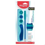 Set 4 pices kidy learn concentration - maped - rgle tailles - crayons gomme crayon papier embout relaxant ...