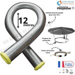 Kit tubage flexible double peau inox diamètre 100 + collier de fixation haute + chapeau poujoulat longueur ... Kit tubage flexible double peau inox diamètre 100 + collier de fixation haute + chapeau poujoulat longueur ...